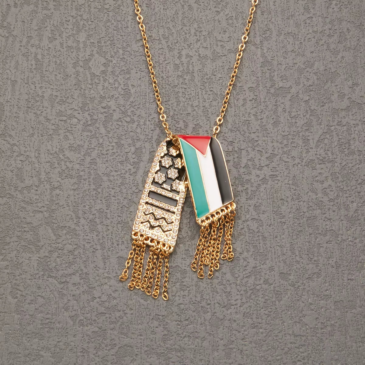 Palestine Scarf Necklace Pendant for Women Jewelry Palestinian Accessories