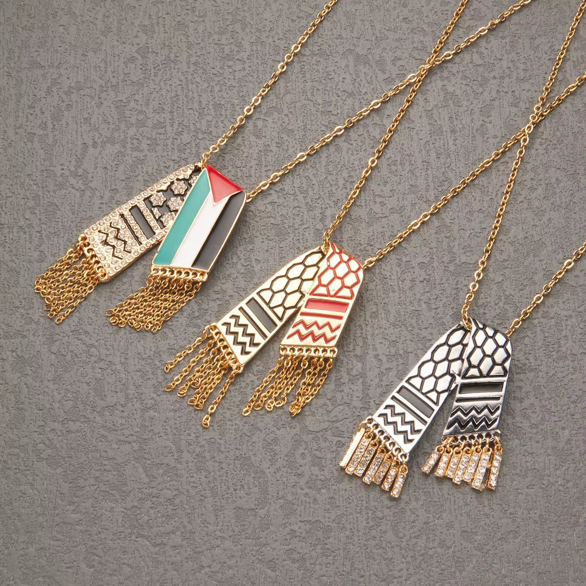 Palestine Scarf Necklace Pendant for Women Jewelry Palestinian Accessories